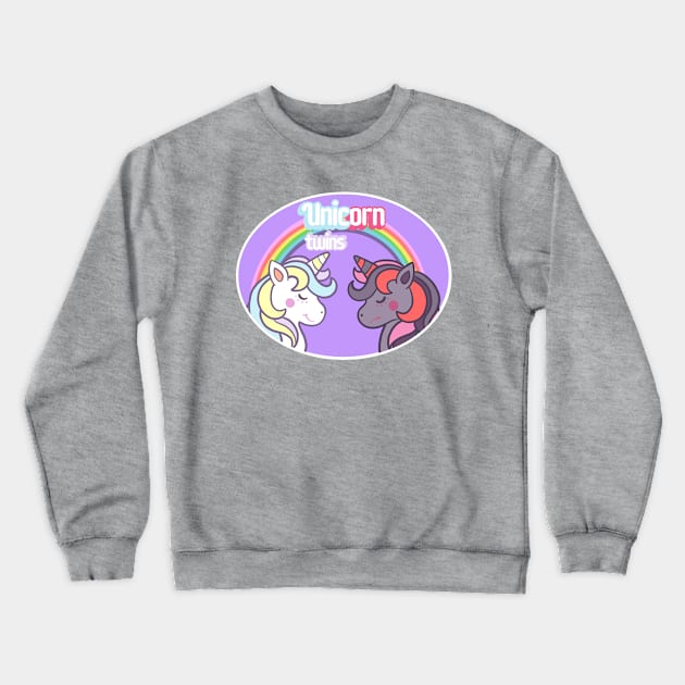 Unicorn Twins Crewneck Sweatshirt by Sketchy